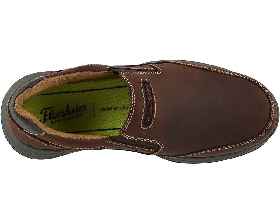 Кроссовки Florsheim Kids Great Lakes Sport Slip, Jr. (Toddler/Little Kid/Big Kid), Brown Crazy Horse — фото 2