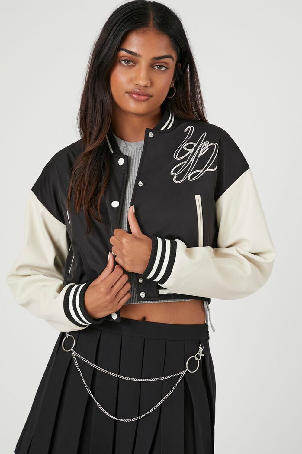 

Университетская куртка Letterman Forever 21, черный