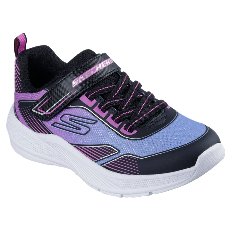 Skechers Kids Низкие детские повседневные кроссовки black purple для детей 3-7 лет — фото 4
