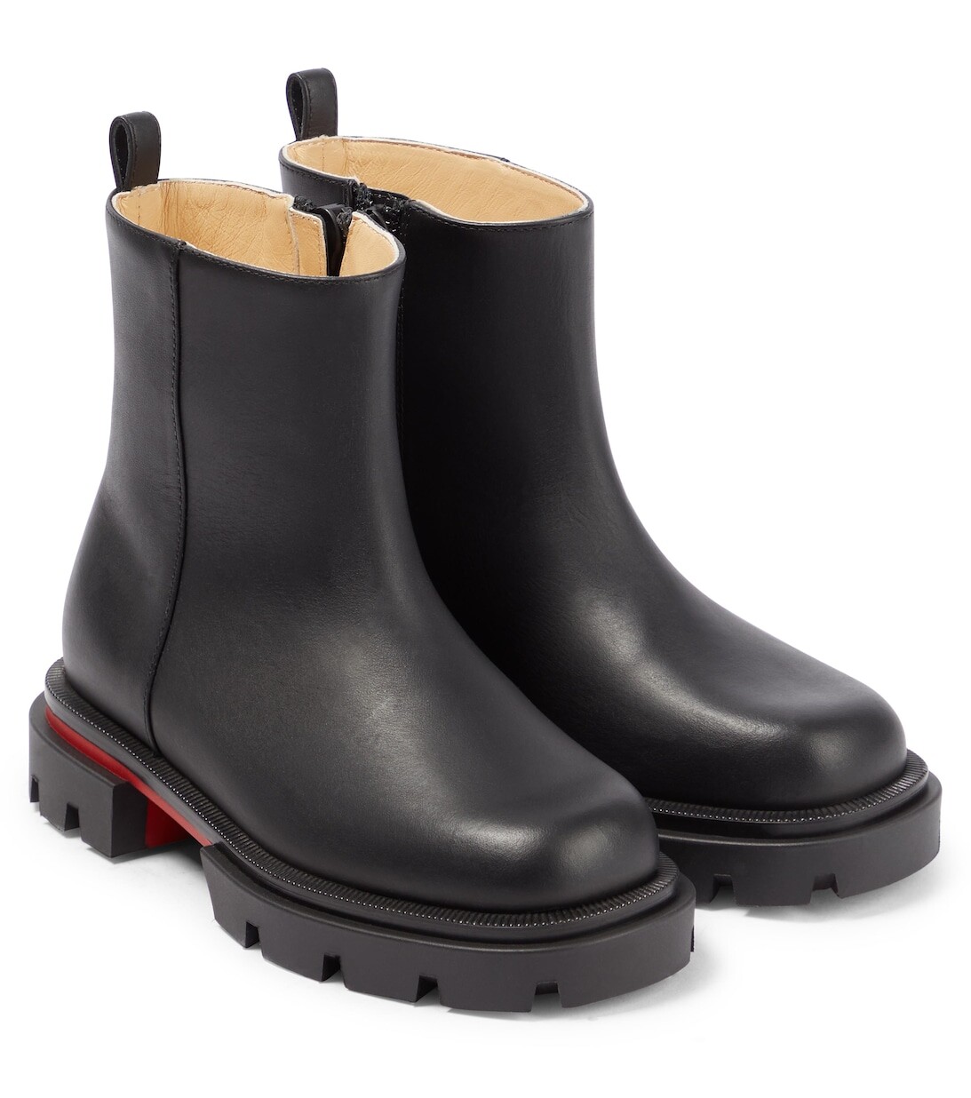 

Кожаные сапоги Minibootamoi Christian Louboutin, черный