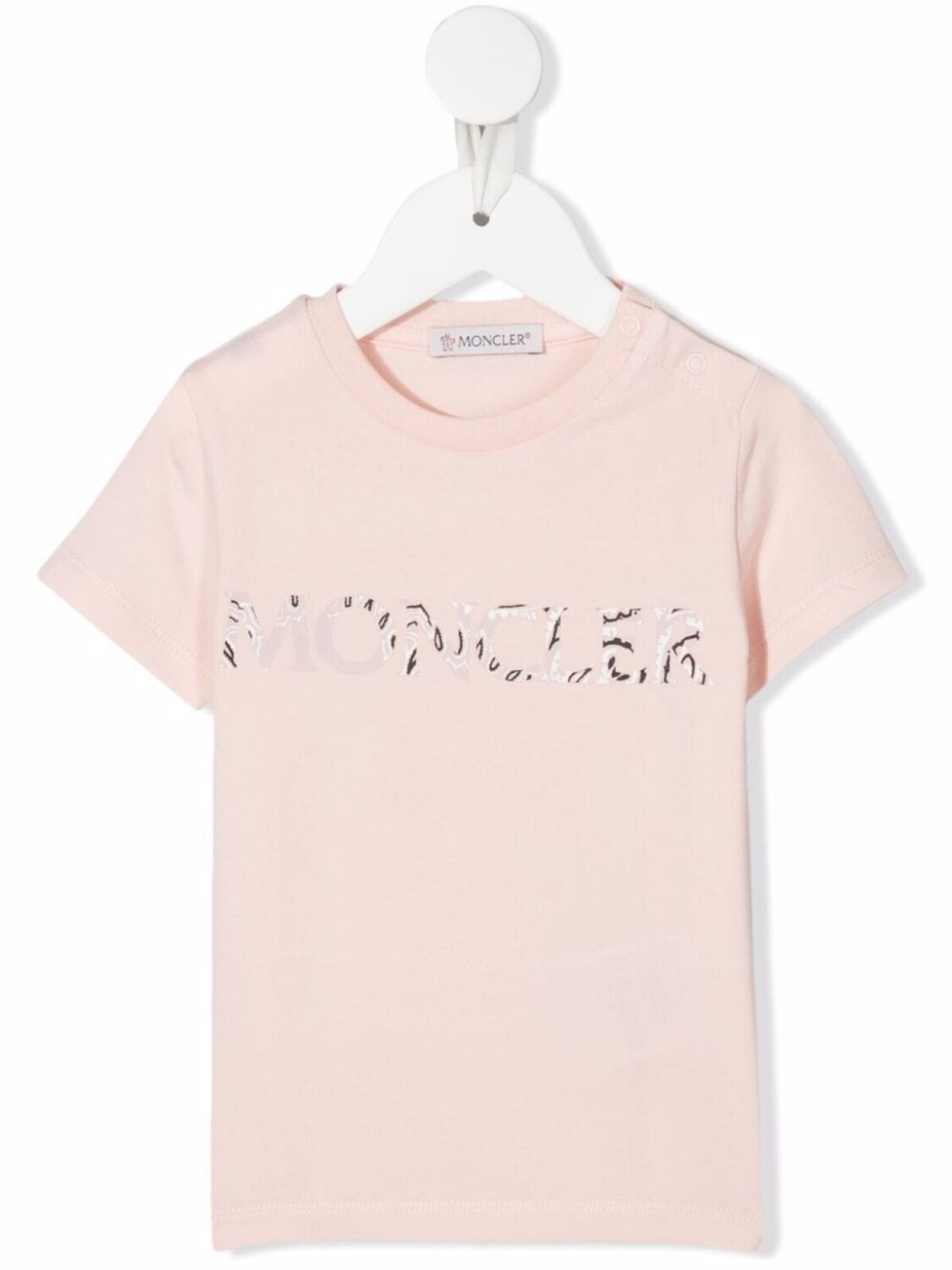 

Moncler Enfant футболка с логотипом, розовый