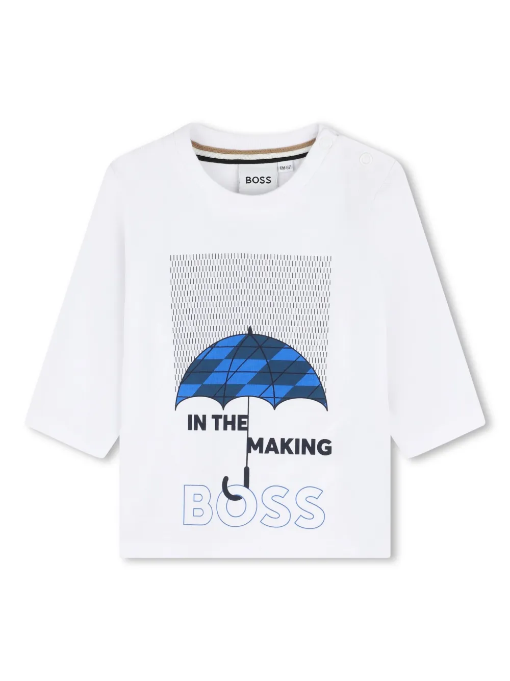

Футболка с логотипом BOSS Kidswear, белый