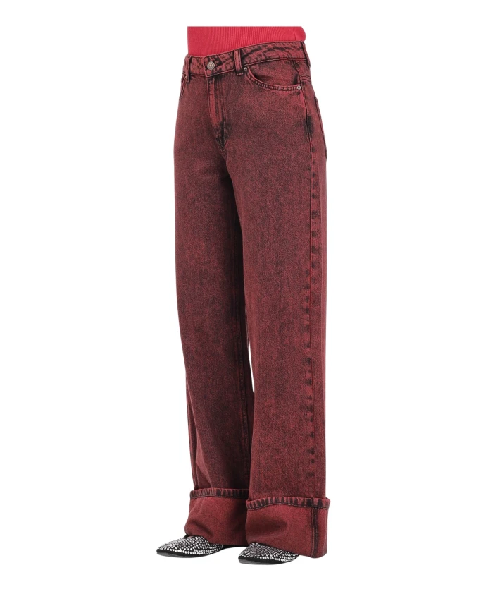

Джинсы бордового цвета прямого кроя Only, красный