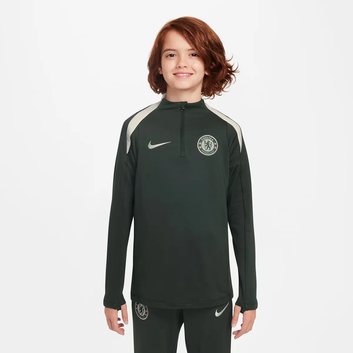 

Футболка для мальчиков Chelsea FC 2025-2026 Strike Nike, зеленый