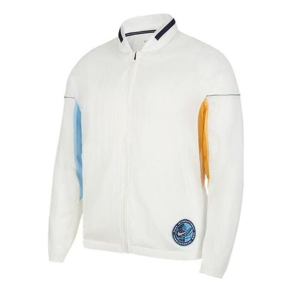 

Куртка Men's Nike Colorblock Retro Running Breathable Casual Jacket Sail White, мультиколор