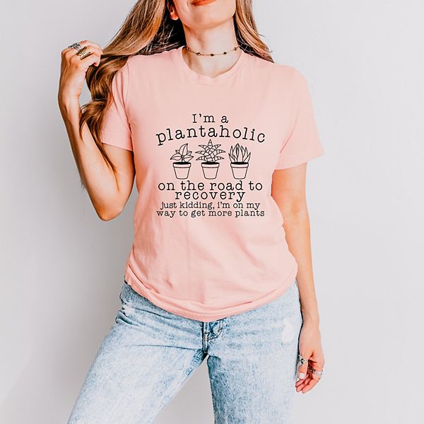 

Футболка с коротким рукавом I'M a plantaholic Simply Sage Market, Blush