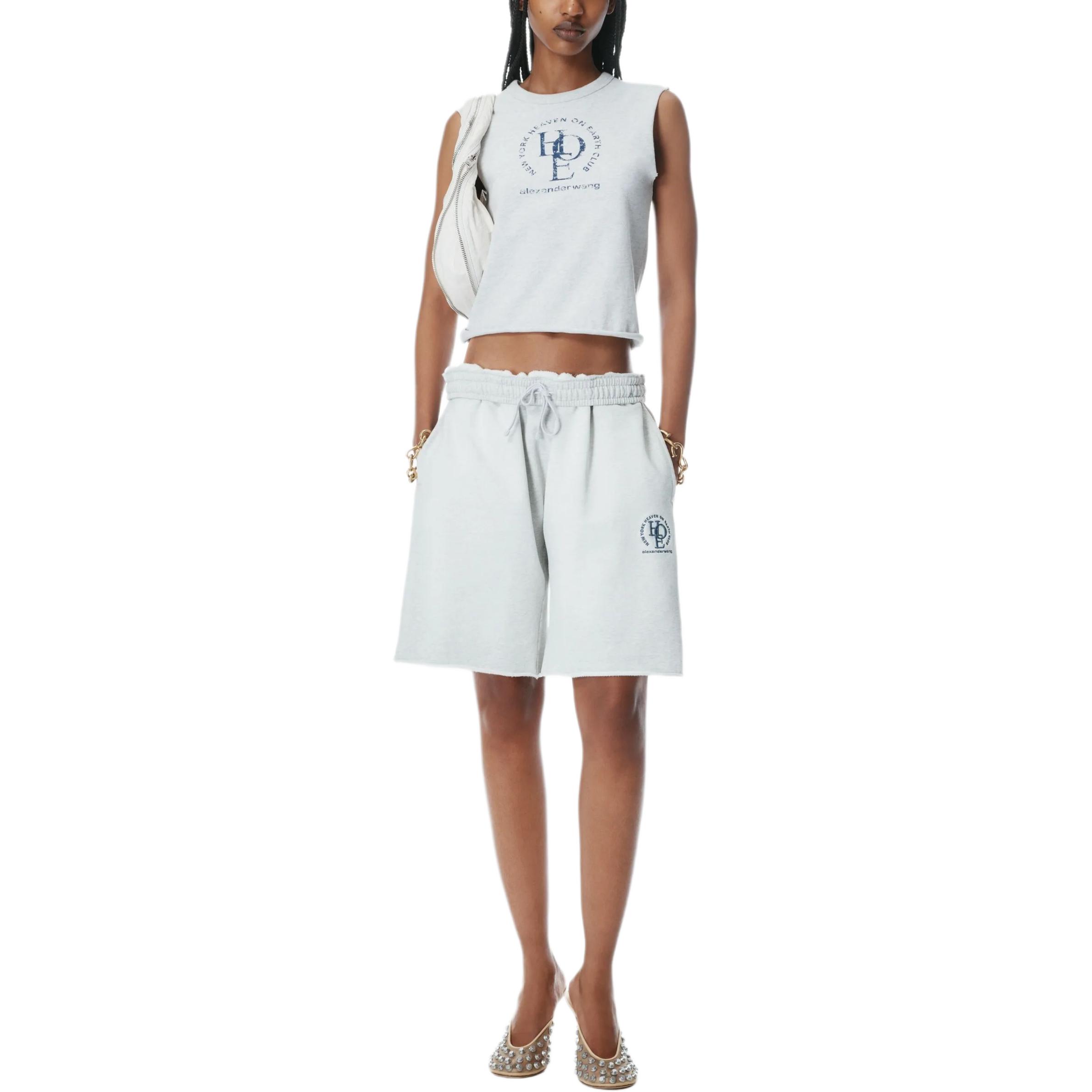 Alexander Wang Футболка T By Graphic Baby Muscle серый — фото 3