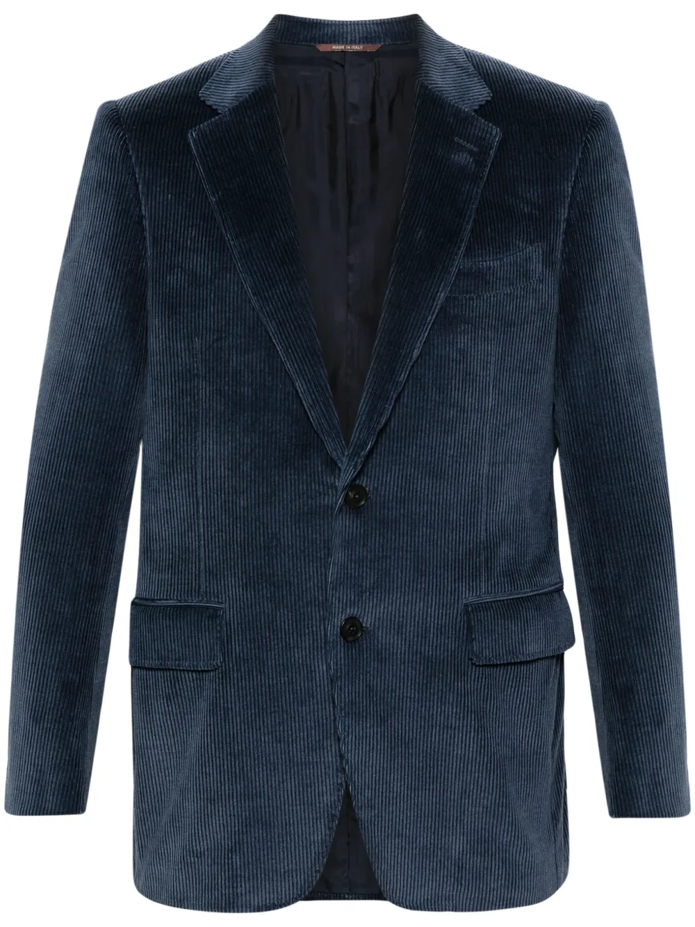 

Вельветовый однобортный пиджак Canali, синий