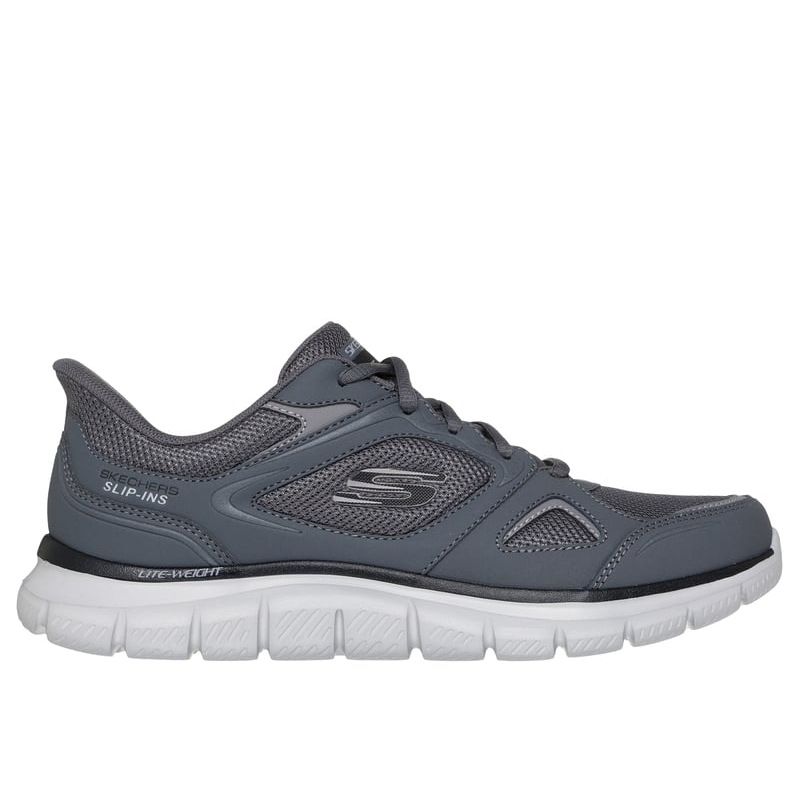 Skechers Мужские износостойкие низкие повседневные кроссовки TRACK серого цвета — фото 3