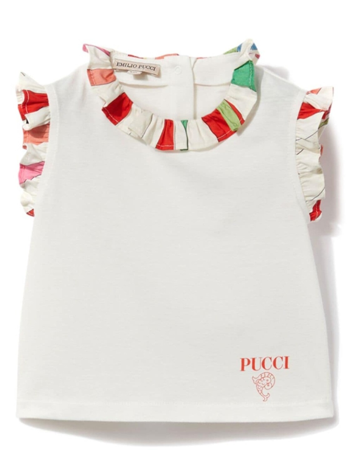 

PUCCI Junior футболка с оборками, белый