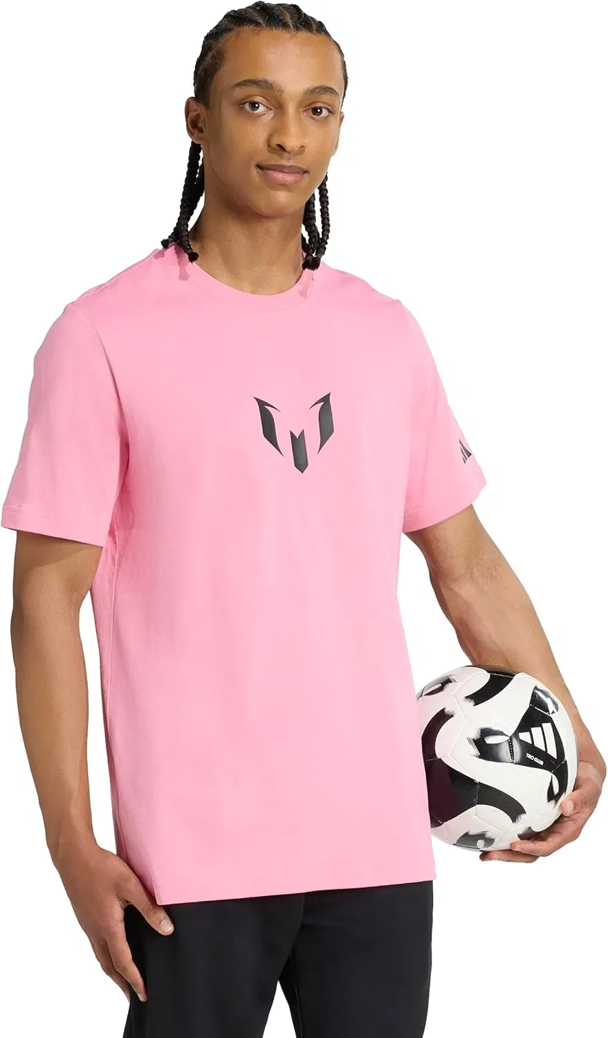 Футболка с принтом Messi Adidas, розовый — фото 2