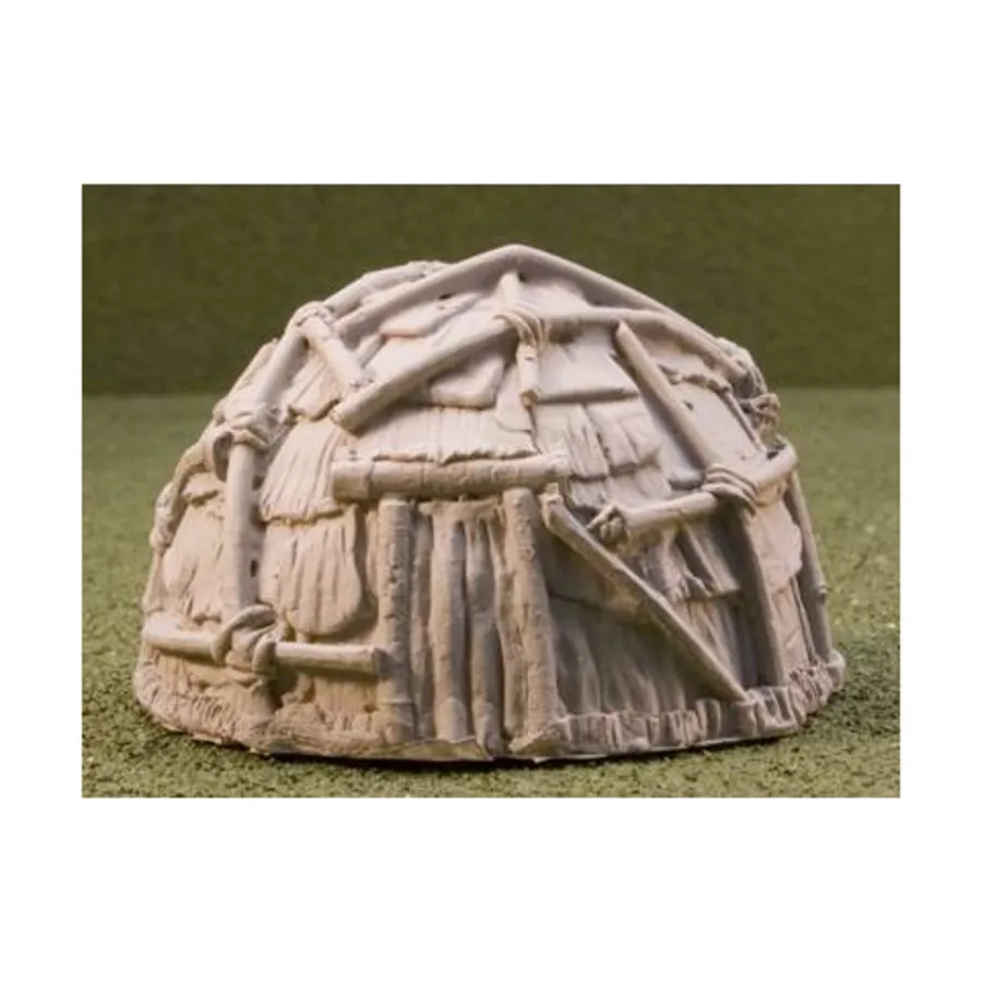

Индийский небольшой куполообразный дом, Drums on the Mohawk Miniatures - French & Indian War - Buildings & Terrain (15mm)