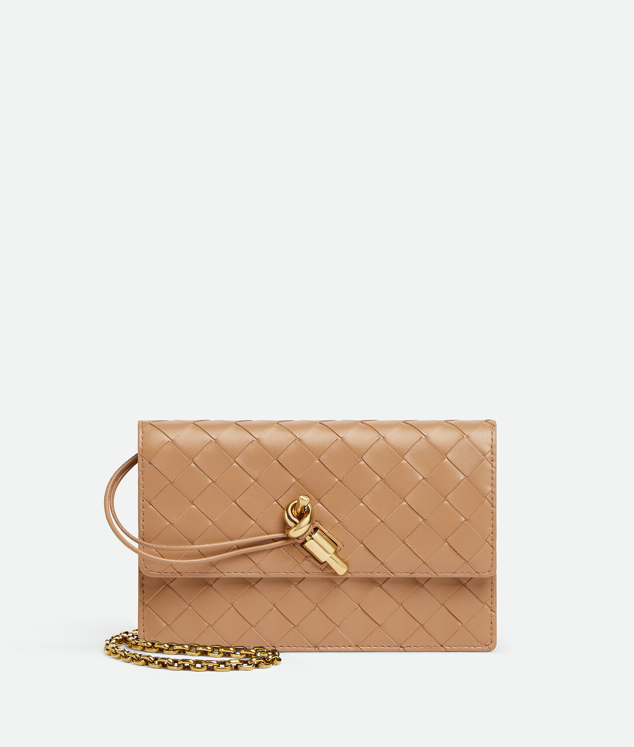 

Andiamo wallet on chain BOTTEGA VENETA, светло-коричневый