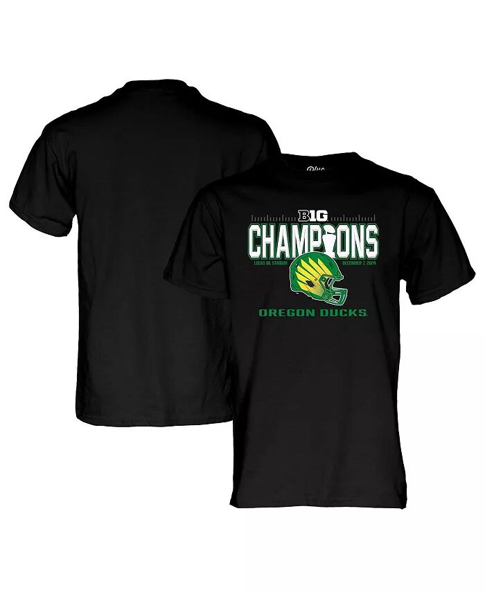 

Мужская черная футболка Oregon Ducks 2024 Big Ten Football Conference Champions Locker Room Blue 84