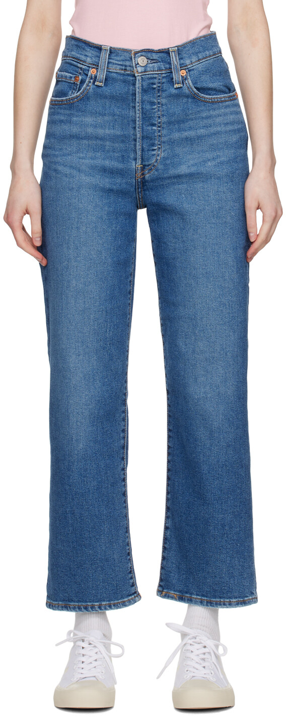 

Синие джинсы с рельефной клеткой Levi's