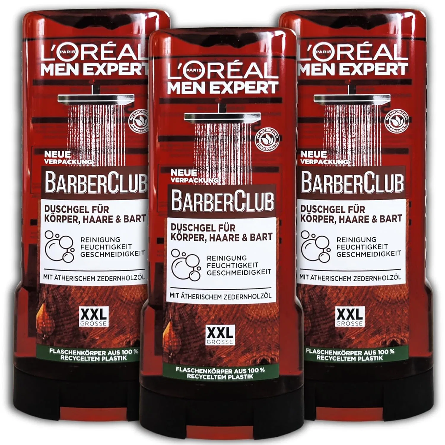 Мужской гель для душа «BarberClub XXL» от L'Oréal Paris Men Expert, 3 x 400 мл Topdeal