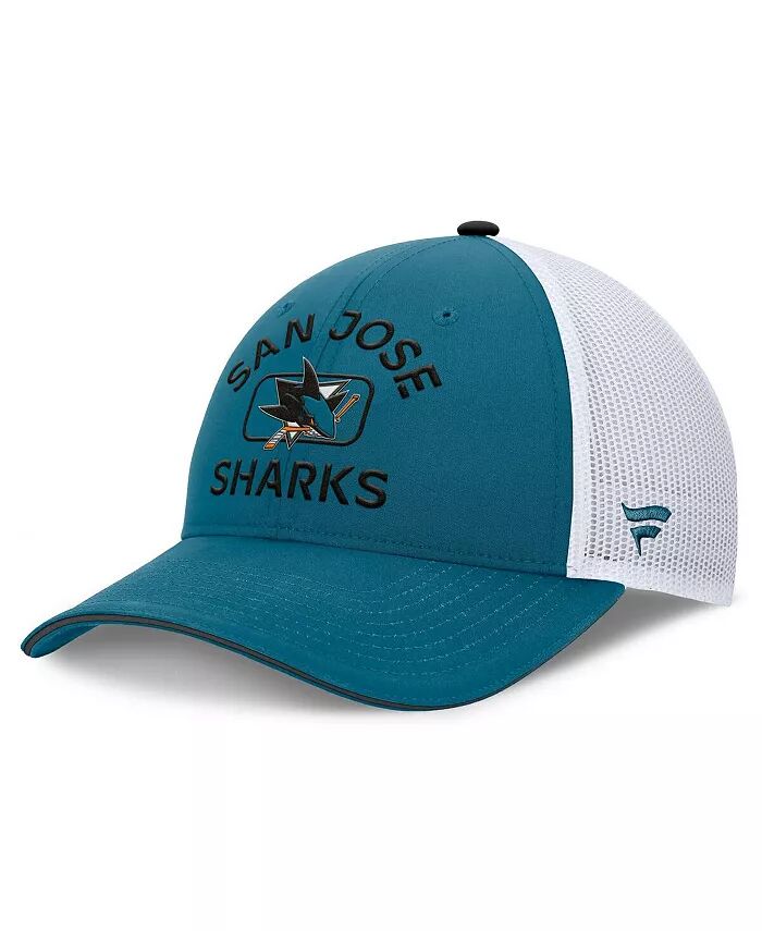

Мужская кепка водителя грузовика San Jose Sharks Authentic Pro Rink цвета сине-белая Fanatics