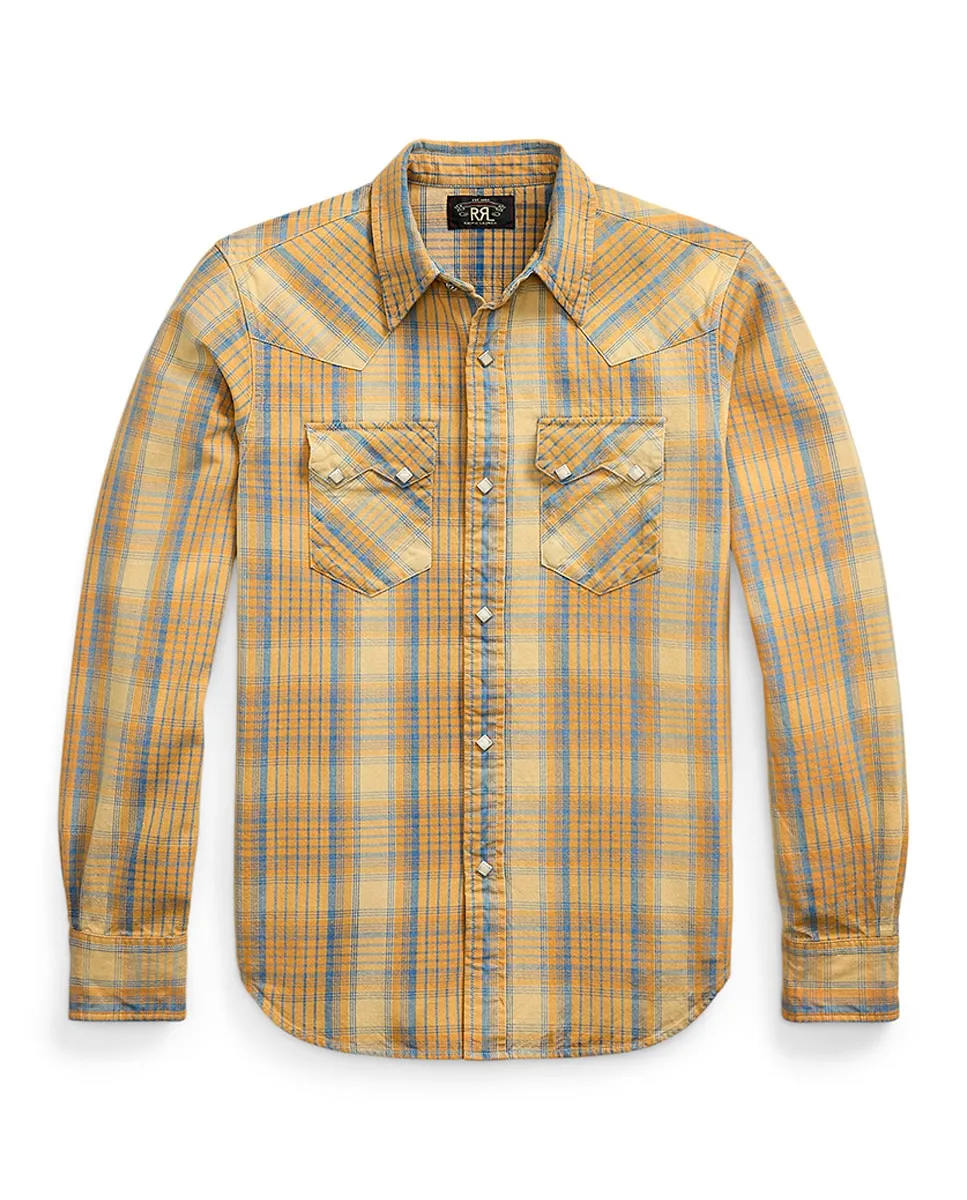 

Мужская рубашка в стиле вестерн, приталенная Polo Ralph Lauren, желтый
