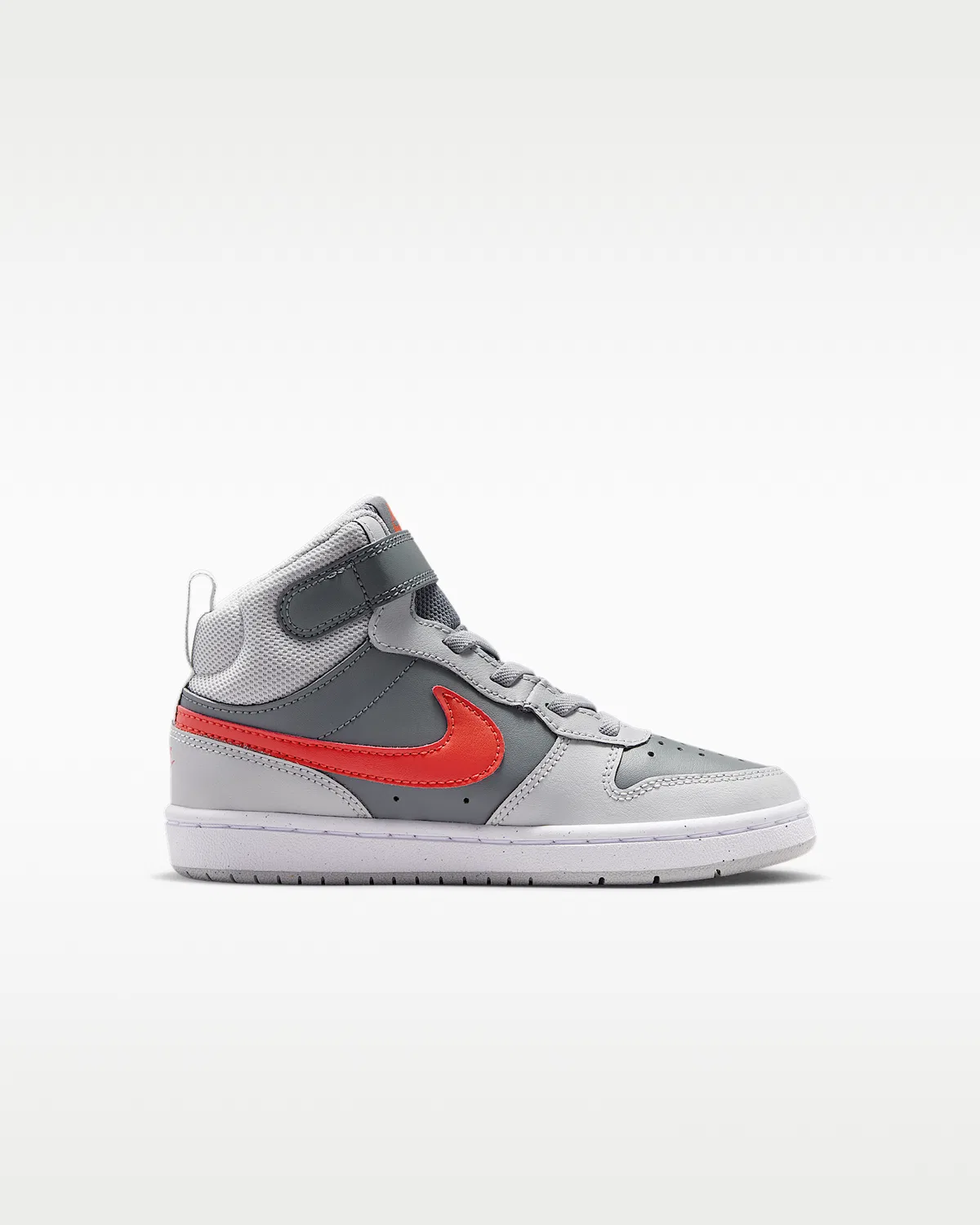Кроссовки Nike Court Borough Mid 2 для малышей, Smoke Grey/Grey Fog/White/Picante Red — фото 3