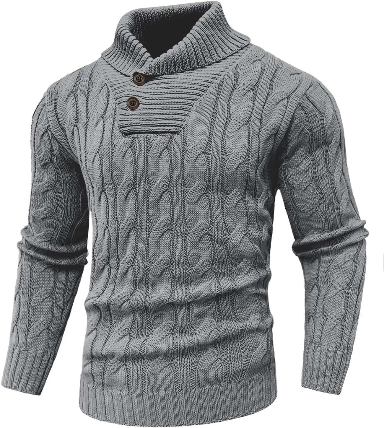 

Мужской вязаный свитер V-образным вырезом с косой Arcciit