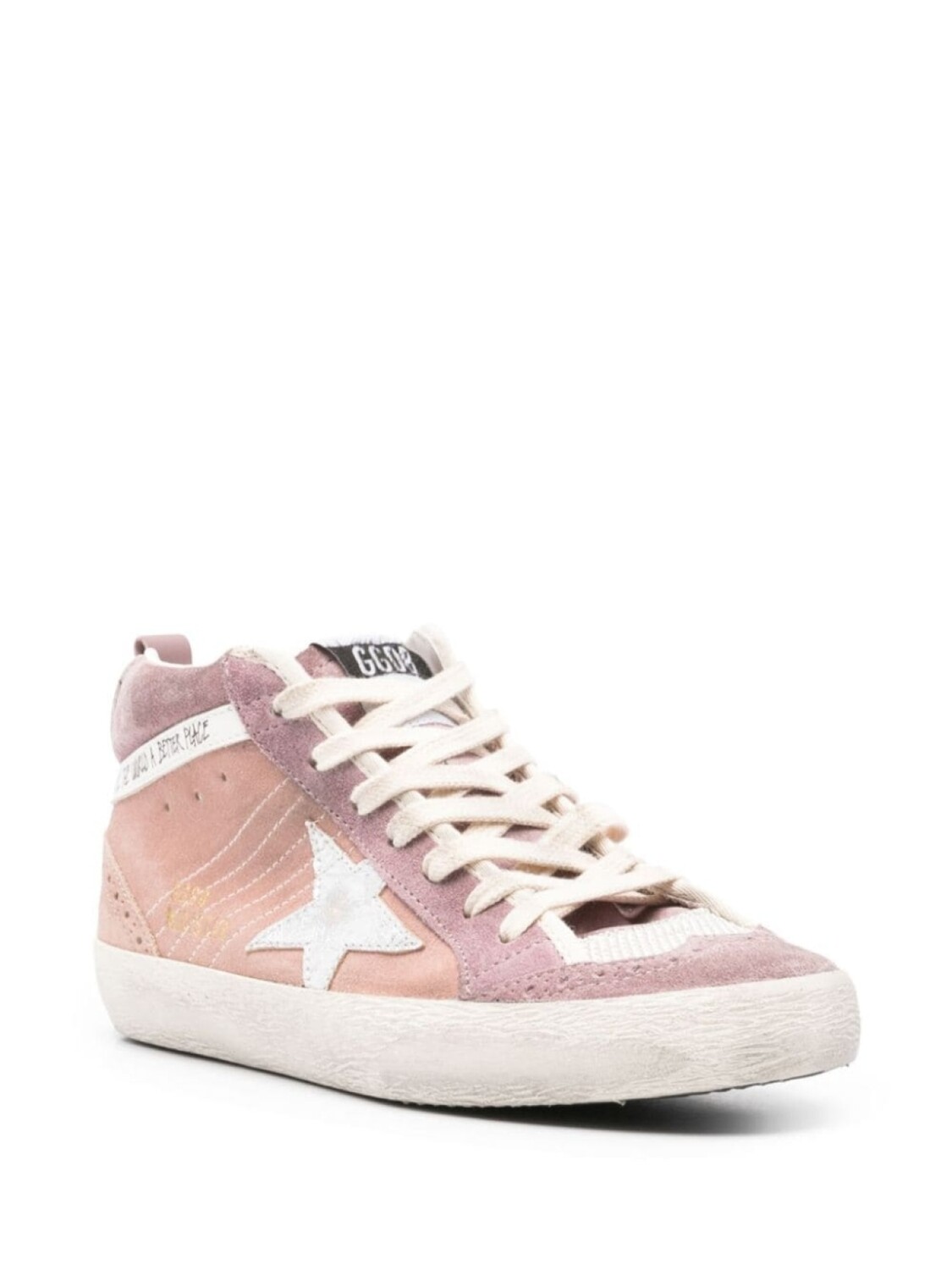 Golden Goose кроссовки Mid Star из замши, розовый — фото 2