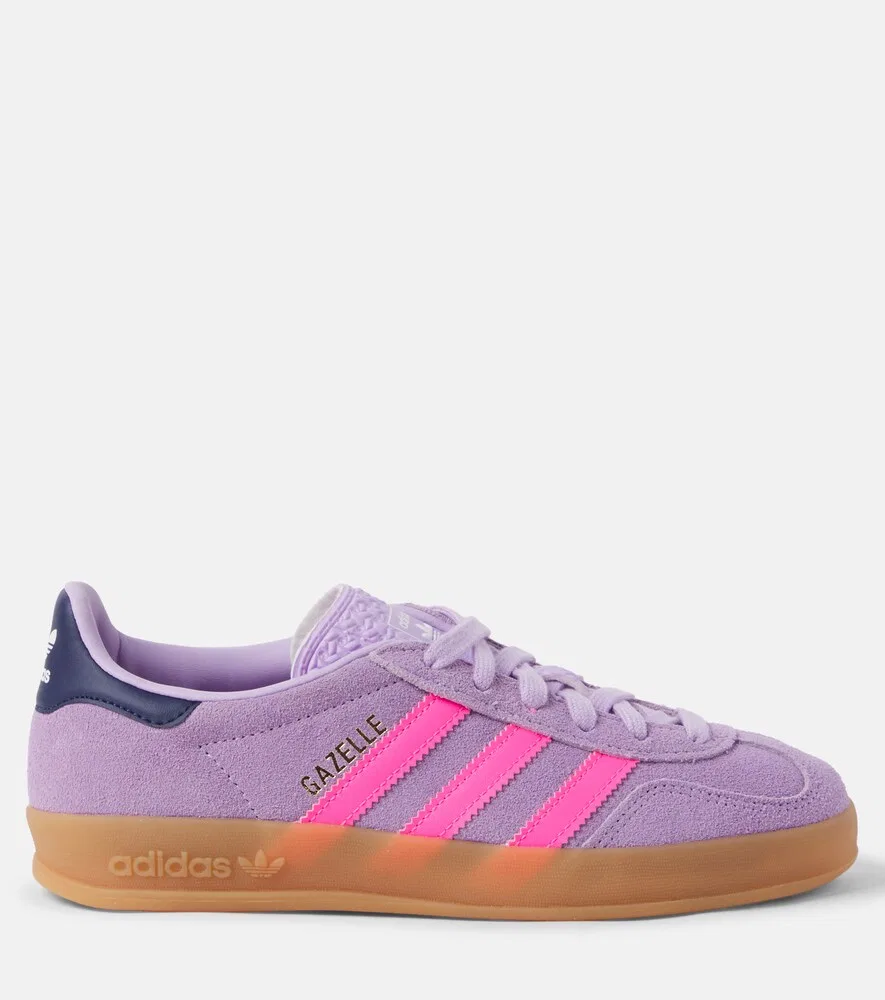 Замшевые кроссовки Gazelle Indoor Adidas Originals Kids, фиолетовый — фото 3