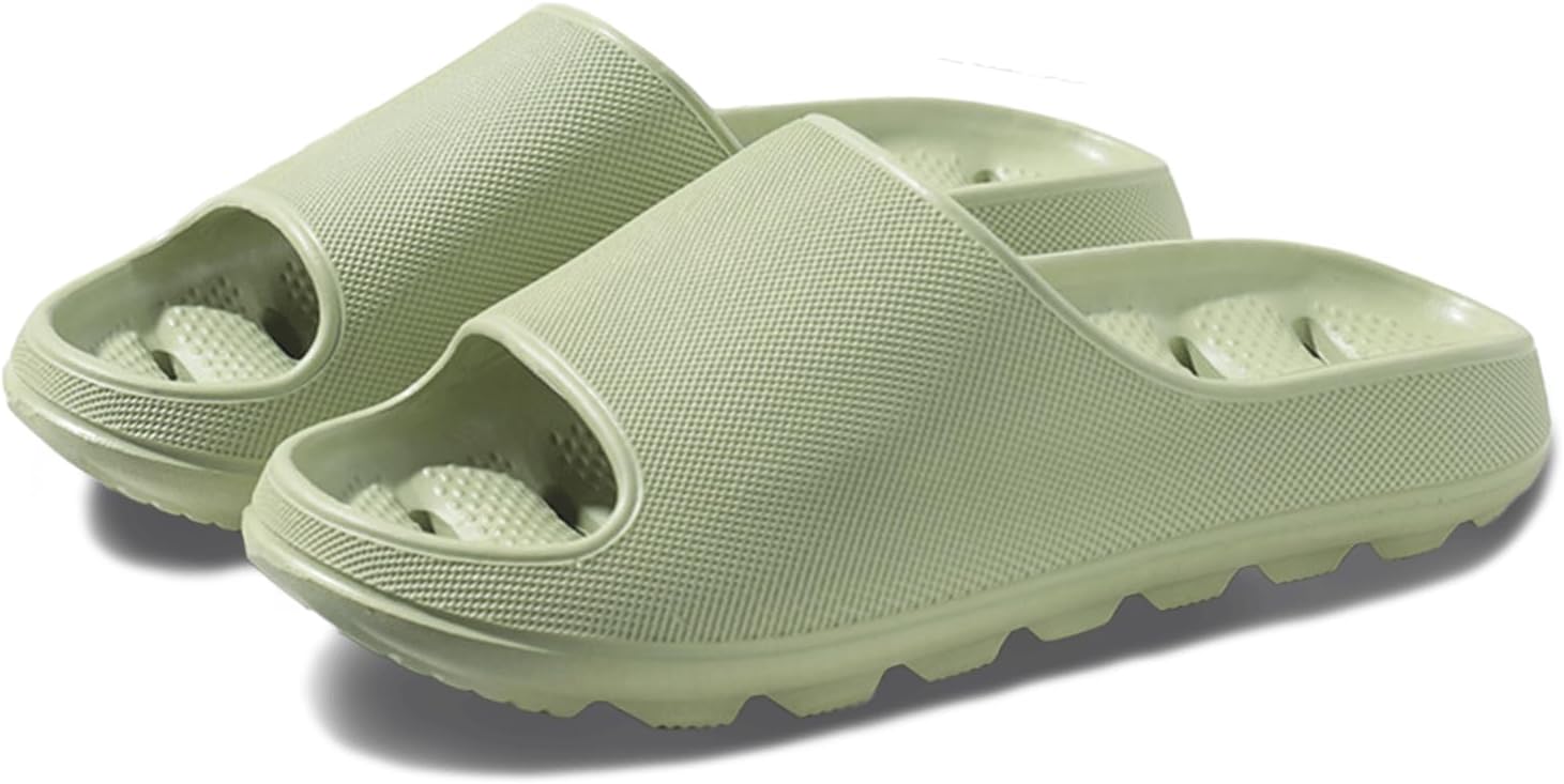 

Шлепацы LOTUSTAR для женщин и мужчин, дышащие, с подушкой, противоскользящие, для душа и ванной, с платформой, пеномассовые, для дома и улицы, зеленый