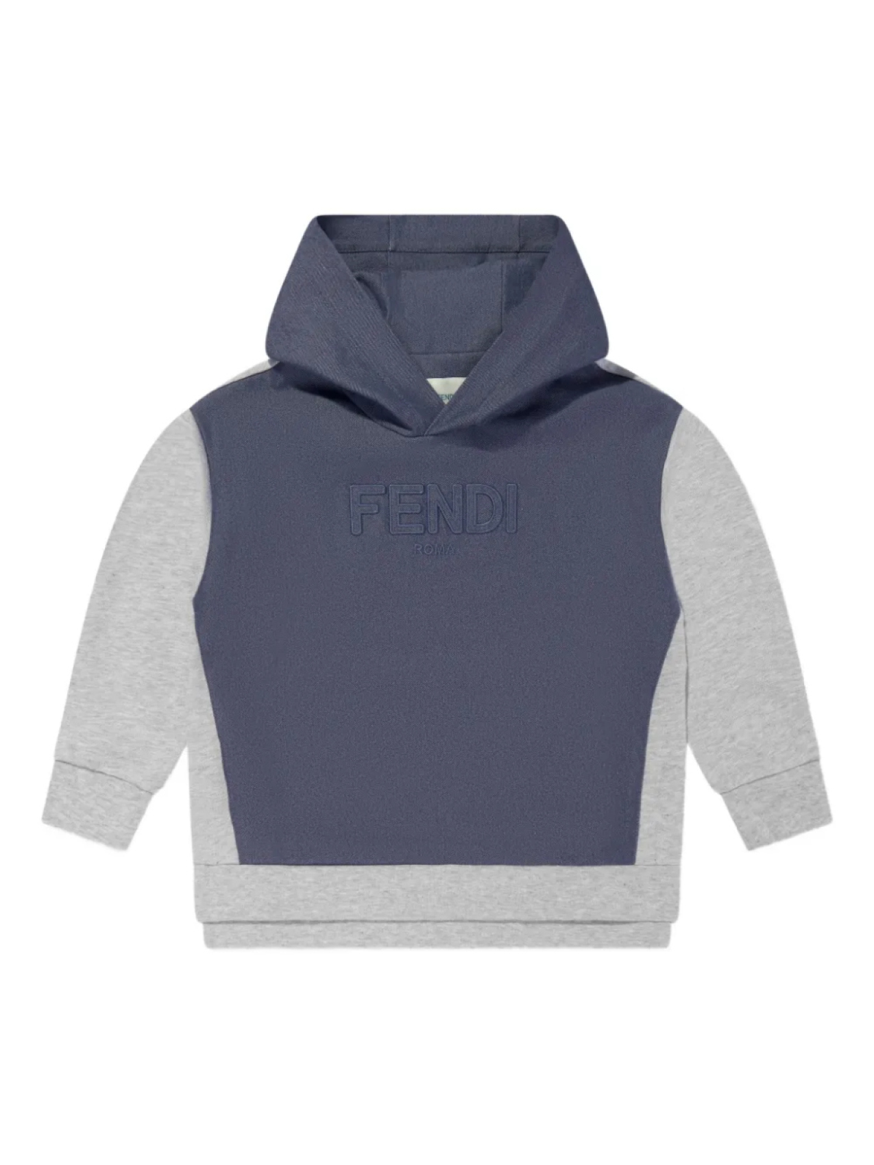

Толстовка с капюшоном из хлопковой смеси Fendi Kids, синий