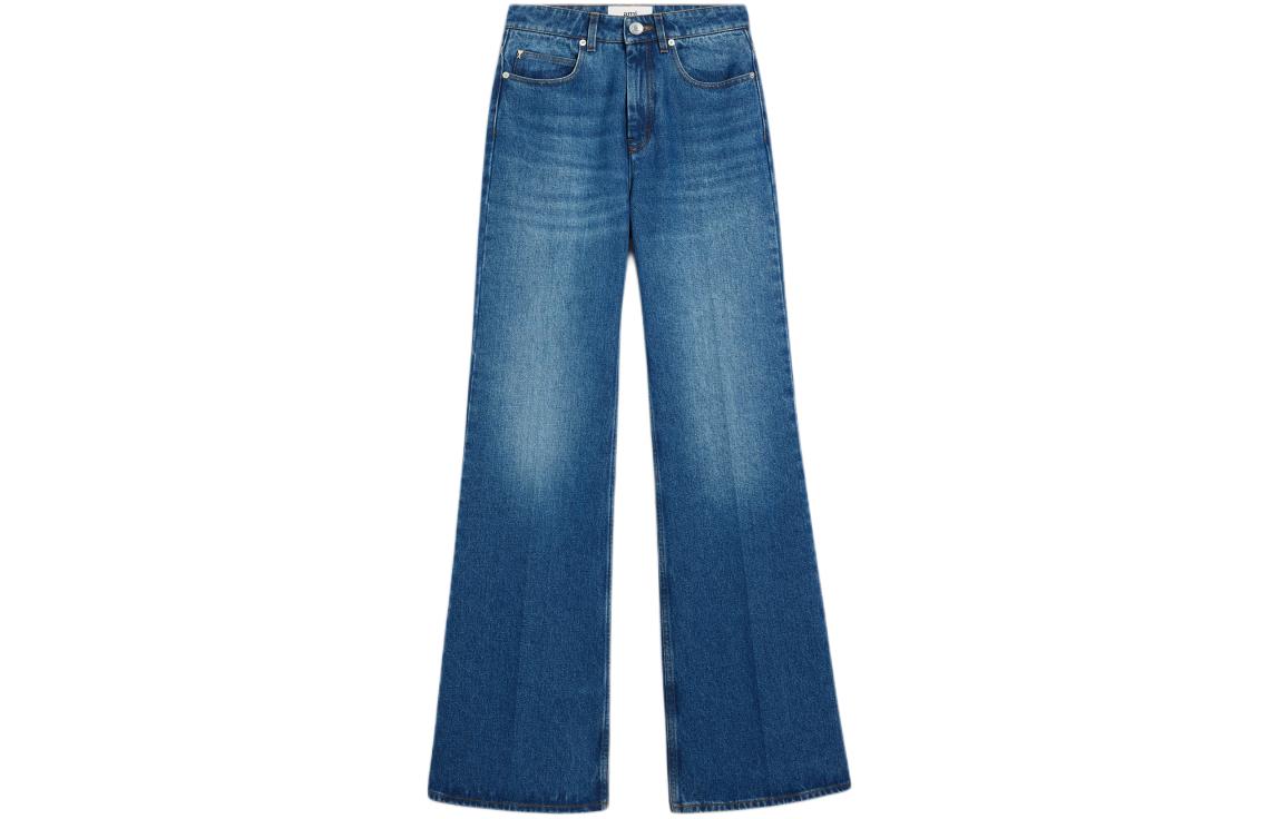 

Ami Paris High rise Flared leg Jeans AMIPARIS, Винтажный синий