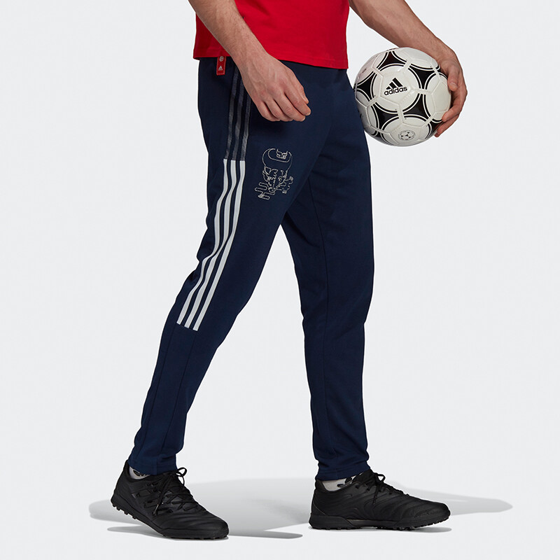 Трикотажные спортивные штаны Arsenal, мужские, студенческие, темно-синие Adidas, темно-синий — фото 4