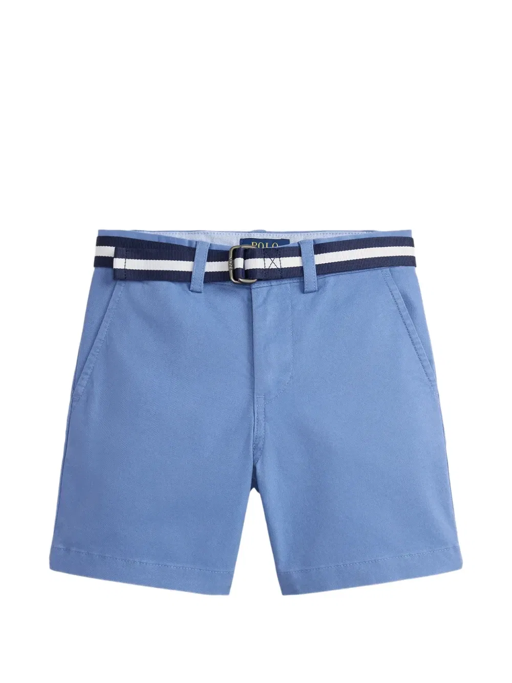 Шорты с вышитым логотипом и поясом Polo Ralph Lauren Kids, синий
