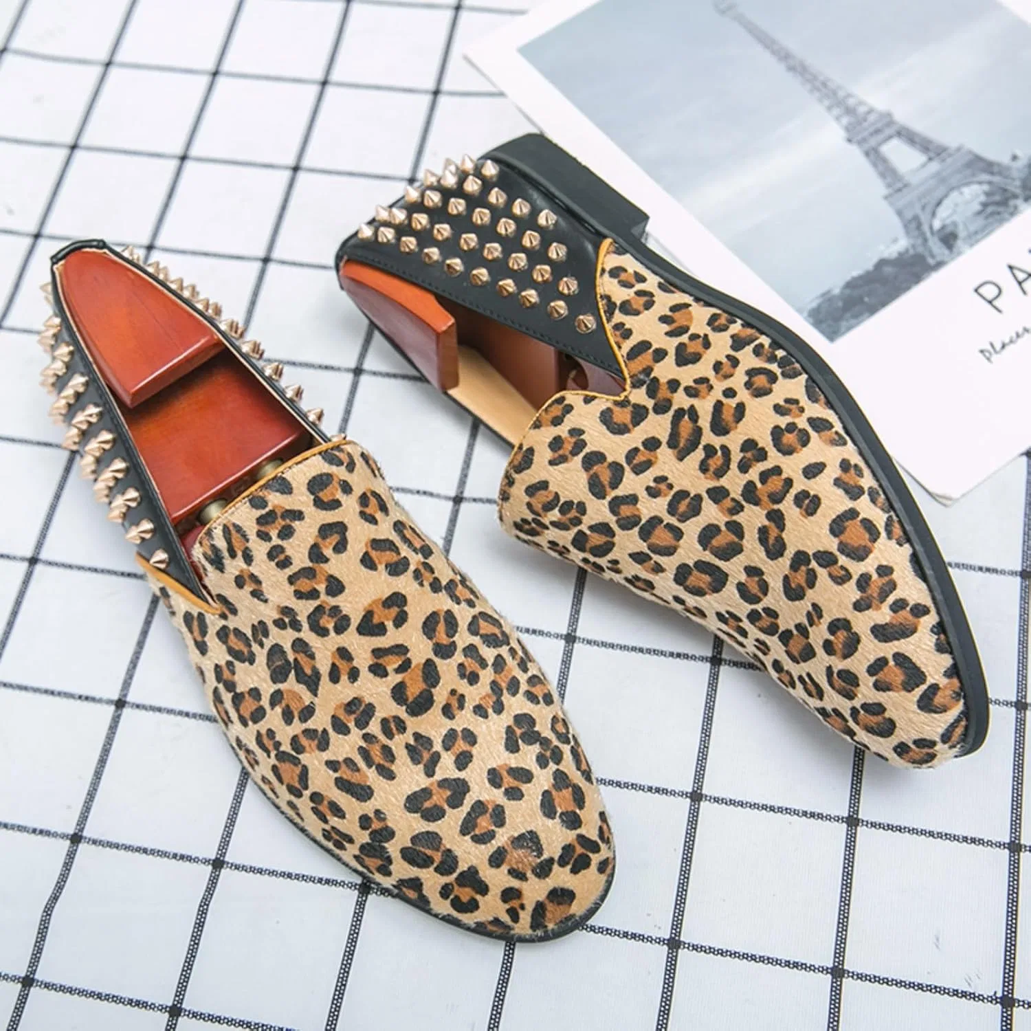 Мокасины с леопардовым принтом, Men's, Leopard Print Kpdwfms — фото 3