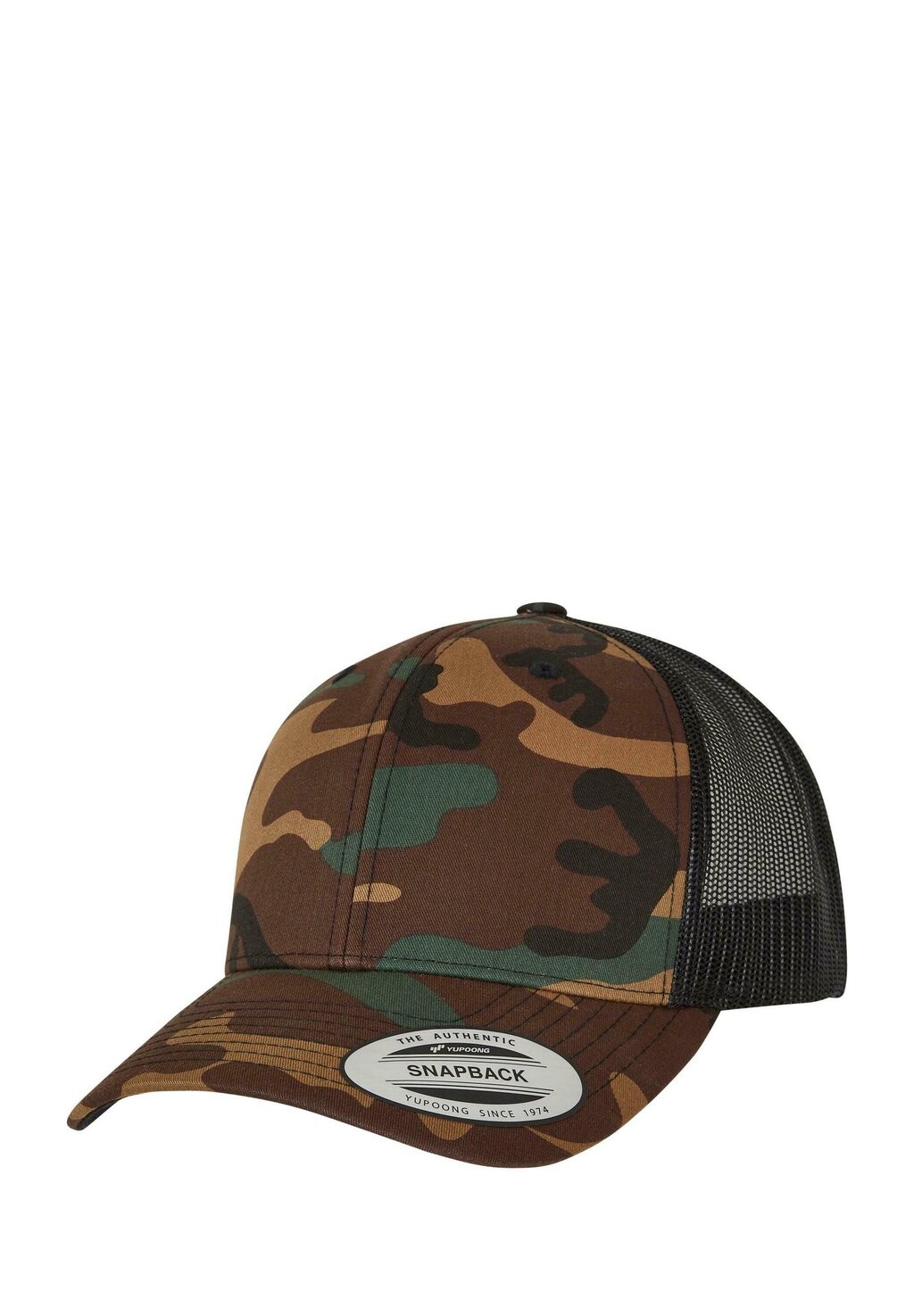 

Бейсболка RETRO TRUCKER CAMO Flexfit, коричневый