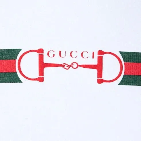 Хлопковый трикотаж Gucci 26 с принтом, женский, белый — фото 2