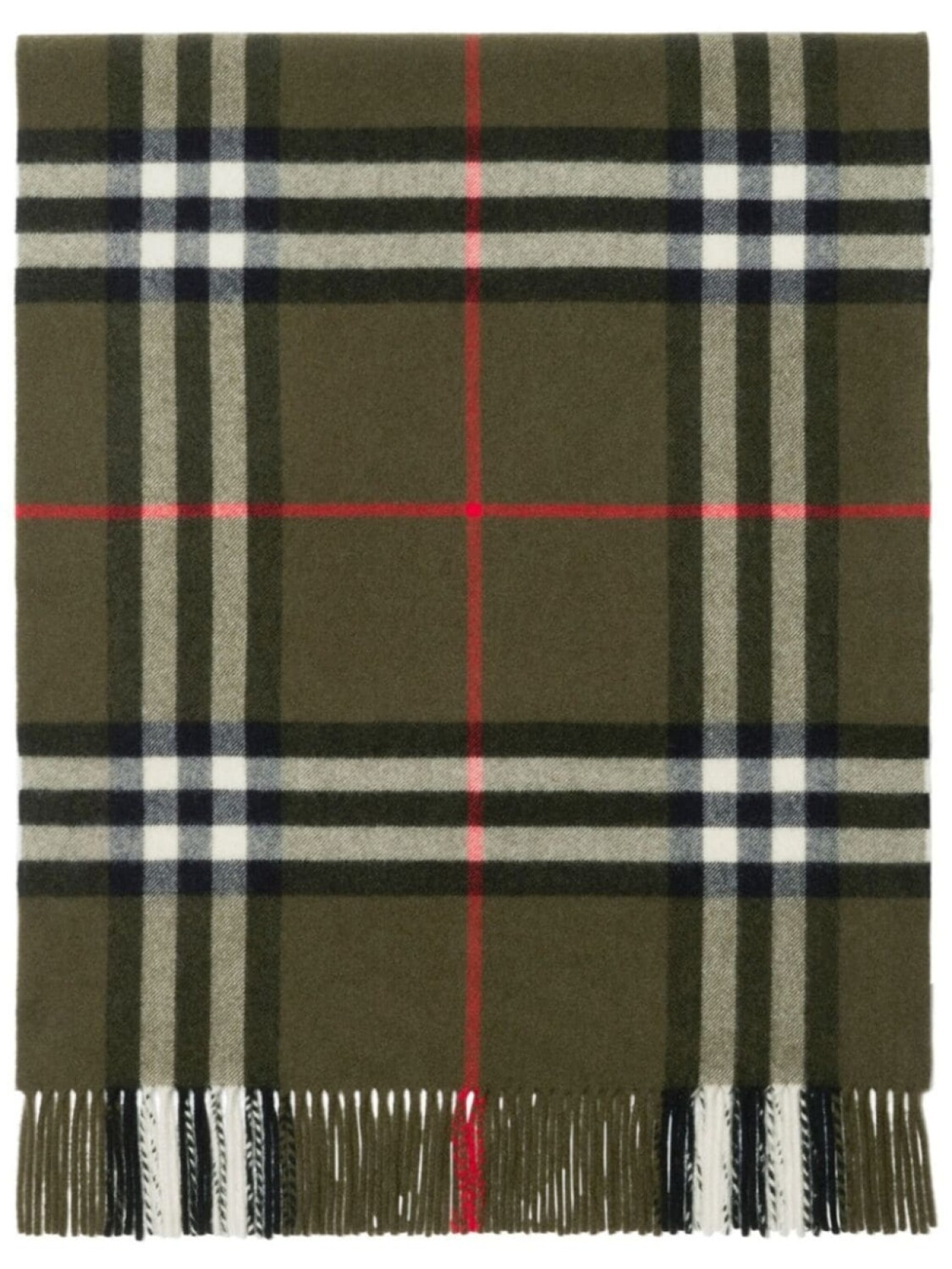 

Burberry кашемировый шарф в клетку с бахромой, зеленый