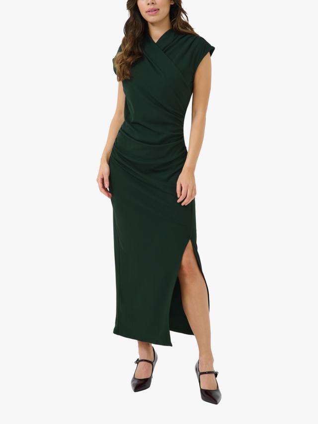 

Приталенное трикотажное платье миди nupti slim fit MY ESSENTIAL WARDROBE, цвет Forest Night