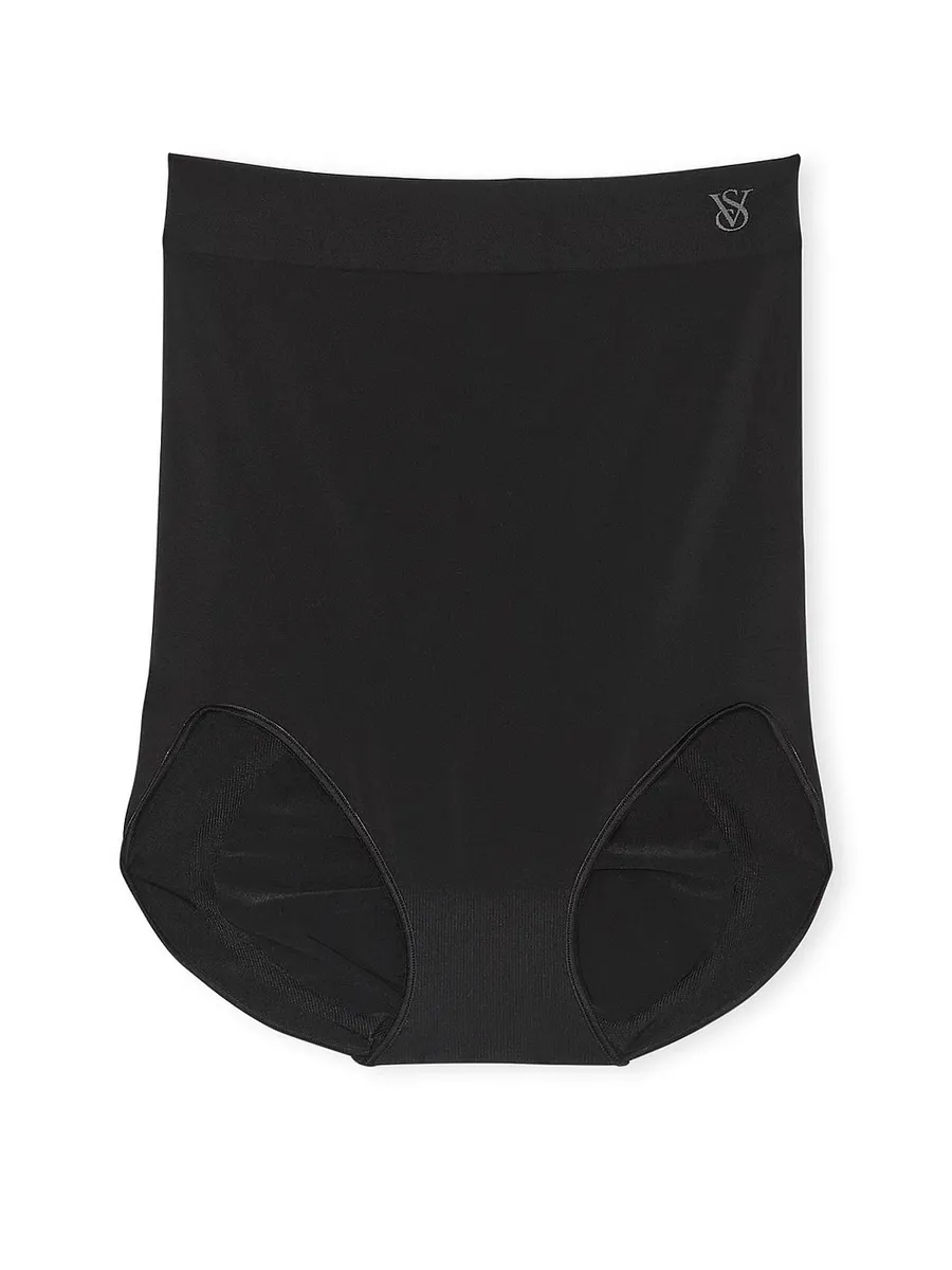 Трусы с высокой талией Victoria's Secret SeamlessShaping, черный — фото 4
