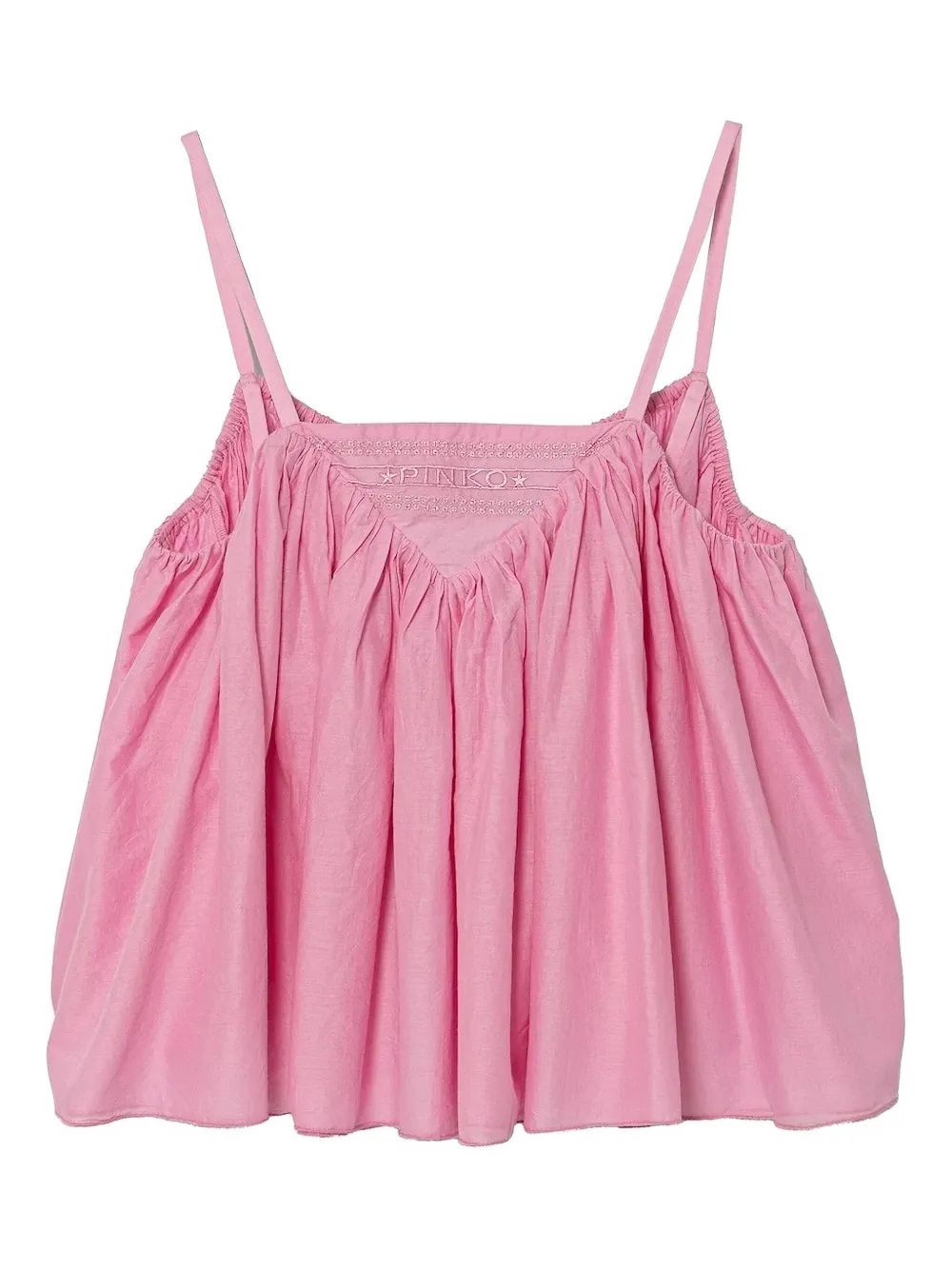 

Топ с оборками Pinko Kids, розовый