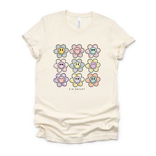 

Футболка с принтом SWSmiley flowers checkered Simply Sage Market, Cream, Зеленый, Футболка с принтом SWSmiley flowers checkered Simply Sage Market, Cream