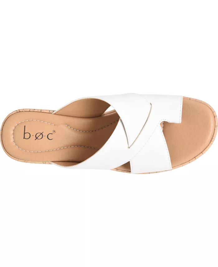 Женские босоножки Sunny Comfort на танкетке b.o.c., белый — фото 4