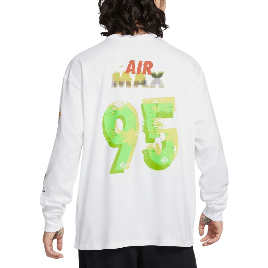 Nike Мужская белая футболка Air T Shirts с круглым вырезом, средней толщины — фото 3