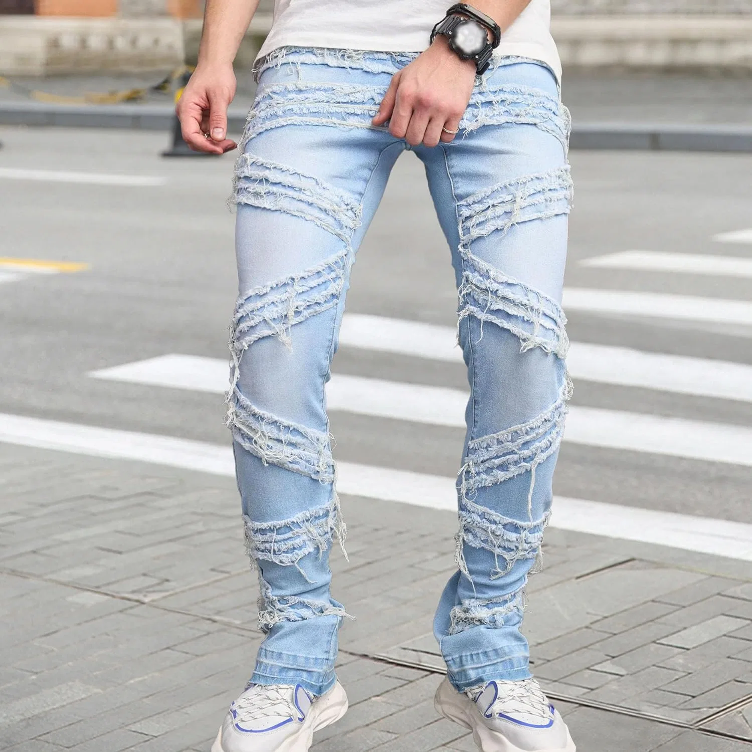 Джинсы slim fit, Light Blue — фото 4