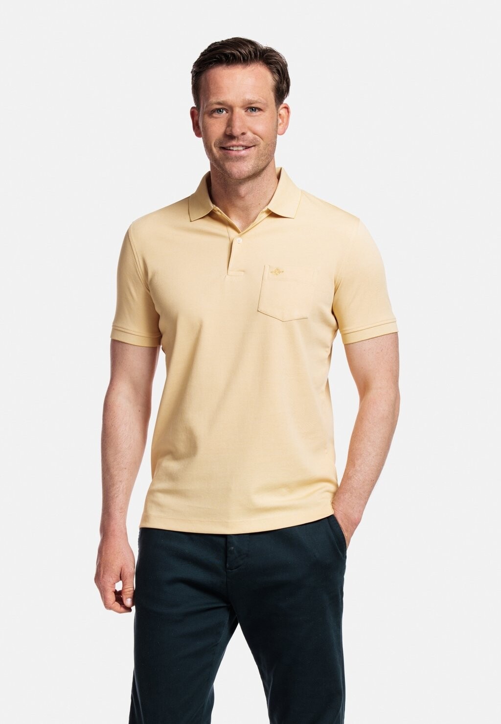 

Рубашка поло EARTH KORTE MOUW MODERN FIT Baileys, светло-желтый