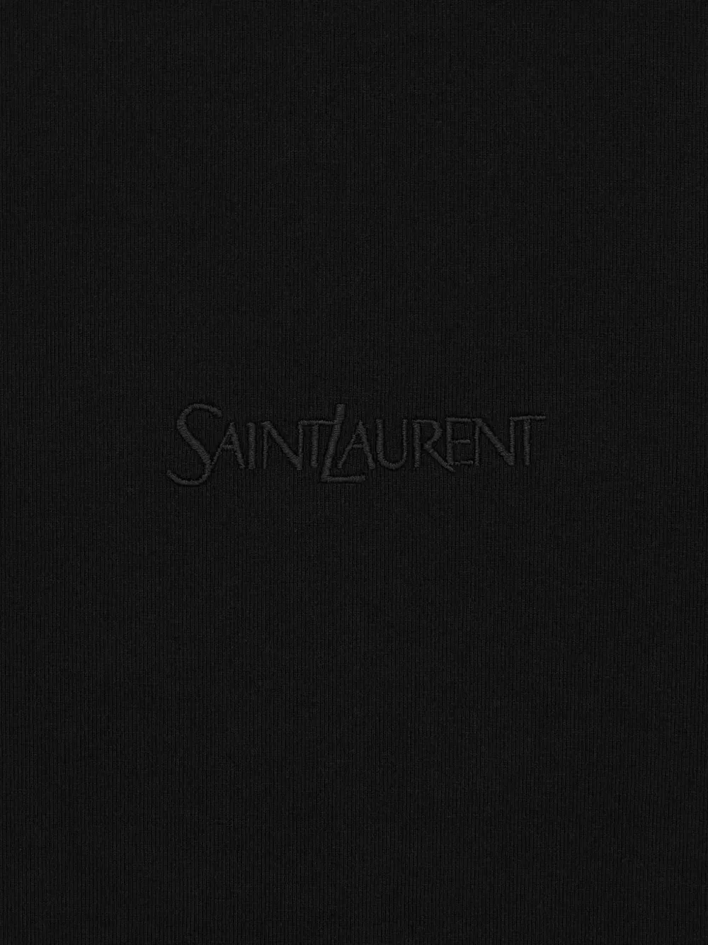 Футболка с вышитым логотипом Saint Laurent, черный — фото 3