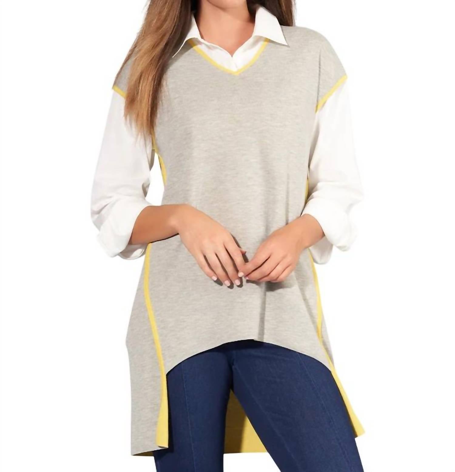 

Двусторонний жилет All You Need в светло-сером/цитроновом цвете Stella Carakasi, цвет light gray/citron