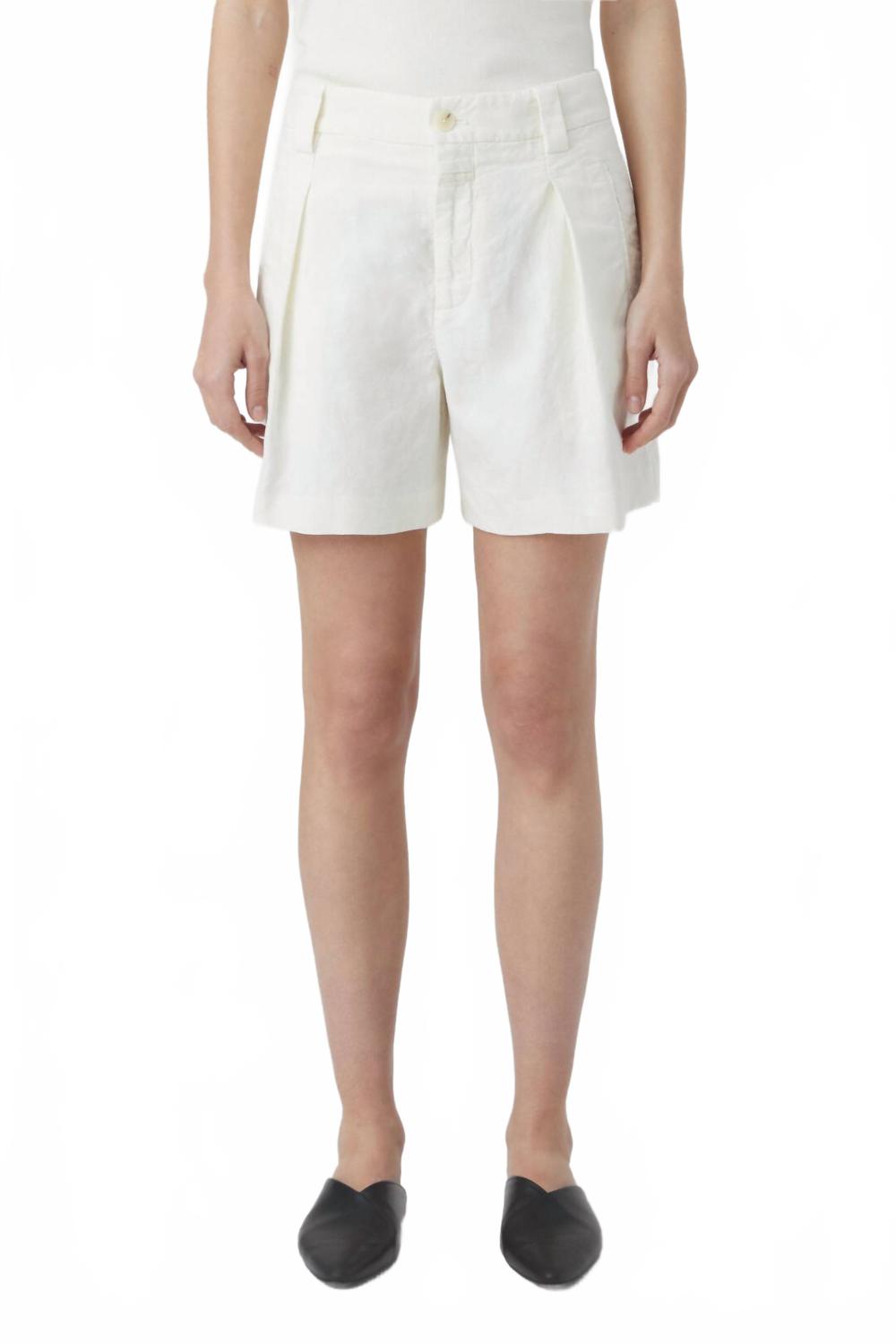 

Средние льняные хлопковые шорты в цвете слоновой кости CLOSED