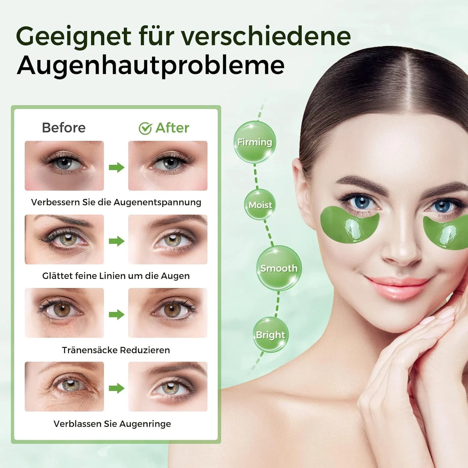 Патчи для глаз с коллагеном и гиалуроновой кислотой, 80 шт. Cusmay, 80 Pieces Aloe Vera — фото 3
