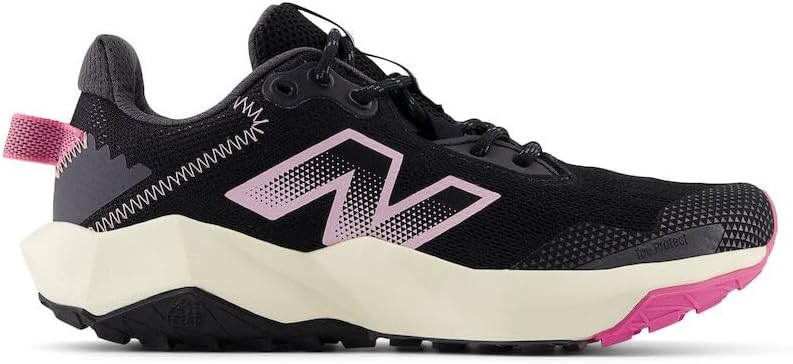 Детские кроссовки New Balance Dynasoft Nitrel V6 на шнуровке (унисекс), черный/розовый — фото 3