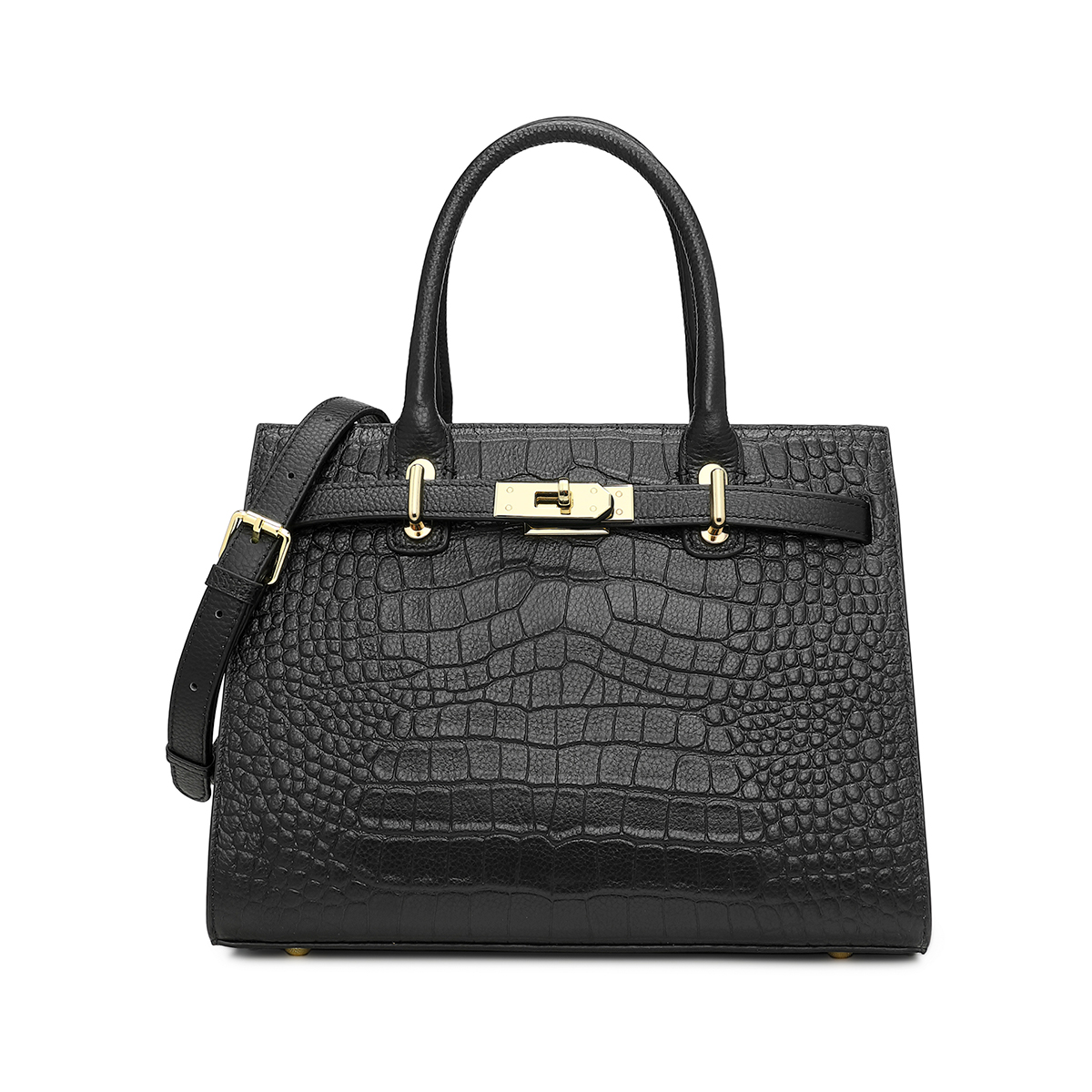 

JAGUAR Женская кожаная сумка через плечо разноцветная, Black