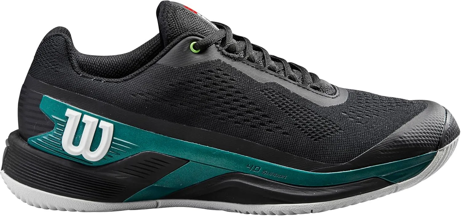 Мужские кроссовки Wilson Rush Pro 4.0 Blade Trainers, черный/бирюзовый — фото 2